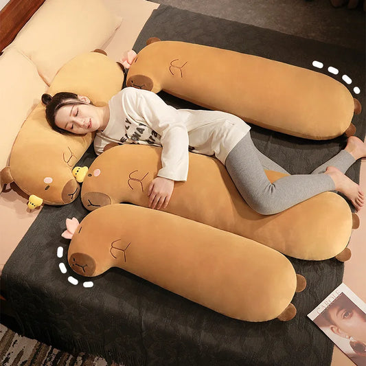 Fluffy Capybara Sleeping Body Pillow