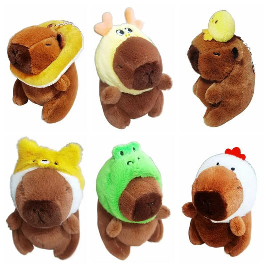 Hat Capybara Keychain